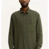 Chemise Imprimée Homme VALENCIA - En Coton Biologique -Clothing Discounts Store chemise impree homme vert3