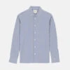 Chemise Rayée Mixte ONTARIO - Rayures Bleues - En Coton Upcyclé -Clothing Discounts Store chemise rayee ontario bleue coton upcycle