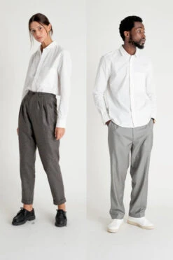 Chemise Unie Mixte CURTIS - En Plusieurs Coloris - En Coton Upcyclé