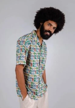 Brava Fabrics Chemisette Homme ALOHA PLAYMOBIL - En Coton Bio - Unisexe 8 Brava Fabrics Chemisette Homme ALOHA PLAYMOBIL - En Coton Bio - Unisexe -Clothing Discounts Store chemise unisexe2