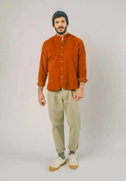 Brava Fabrics Chemise Velours Côtelé BABY CORD - En Orange - En Coton Bio 9 Brava Fabrics Chemise Velours Côtelé BABY CORD - En Orange - En Coton Bio -Clothing Discounts Store chemise velours cotele homme baby cord brava fabrics12 jpg