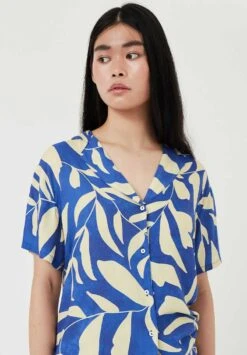 AMT Chemise Manches Courtes LEAVES - En Viscose Eco Vero