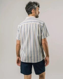 Brava Fabrics Chemise Manches Courtes Homme Cactus ALOHA - Avec Rayures Beiges Et Bleues- En Coton Bio 13 Brava Fabrics Chemise Manches Courtes Homme Cactus ALOHA - Avec Rayures Beiges Et Bleues- En Coton Bio -Clothing Discounts Store chemisette homme aloha cactus dos