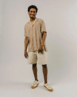 Brava Fabrics Chemise Manches Courtes Homme ALOHA - Avec Imprimé Soleil - En Viscose Eco Vero -Clothing Discounts Store chemisette homme soleil tenue