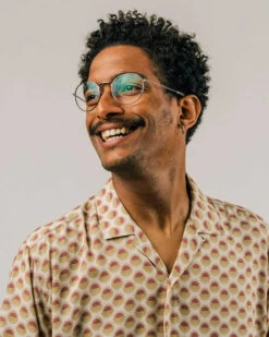 Brava Fabrics Chemise Manches Courtes Homme ALOHA - Avec Imprimé Soleil - En Viscose Eco Vero -Clothing Discounts Store chemisette homme soleil zoom