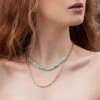 Collier Double Berlingot Avec Pierres En Amazonite - Fabriqué En France -Clothing Discounts Store collier double amazonite berlingot AUBECLDAZ porteV2 1000x1000q90