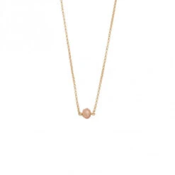 Collier Fin Doré Femme ESSENTIEL - Avec Pierre Naturelle Et Laiton Doré à L'or Fin 24 Carats -Clothing Discounts Store collier fin dore essentiel pierre de soleil