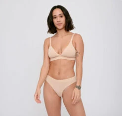 Culotte Coton Bio Pack De 2 - Plusieurs Coloris - Fabriquée En Turquie -Clothing Discounts Store culotte coton bio beige face