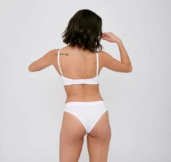 Culotte Coton Bio Pack De 2 - Plusieurs Coloris - Fabriquée En Turquie -Clothing Discounts Store culotte coton bio blanc dos