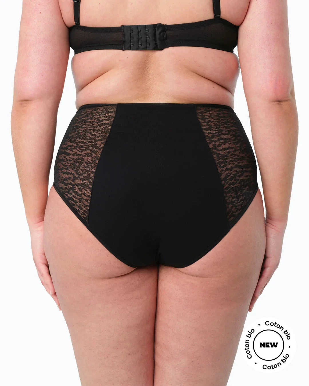 Culotte Menstruel Taille Haute - En Noir 6 Culotte Menstruel Taille Haute - En Noir - Image 4