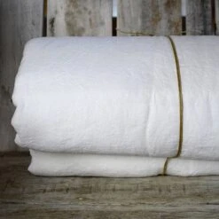 Draps Housses Blanc Craie En Lin Français - 140x200 à 180x200
