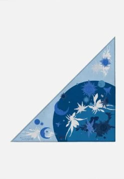 Foulard Laine - En Plusieurs Motifs - Triangle XXL -Clothing Discounts Store foulard laine virginie riou bleu1