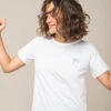 Tee-shirt Brodé Main Botte En Coton Biologique Blanc Fabriqué Au Portugal - GRAINE -Clothing Discounts Store graine tshirt ss21 ARROSOIR002 1