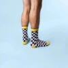 Cabaïa Chaussettes Originales Homme LOUIS & JOY - Couleur Blanche Et Noire- En Coton Bio -Clothing Discounts Store image