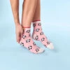 Cabaïa Chaussettes Originales Femme SUZIE & WILLIAM - Couleur Rose - En Coton Bio
