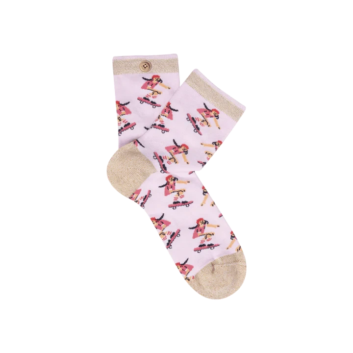 Cabaïa Chaussettes Originales Femme MATHILDE & AUGUSTE - Couleur Rose - En Coton Bio 4 Cabaïa Chaussettes Originales Femme MATHILDE & AUGUSTE - Couleur Rose - En Coton Bio - Image 2