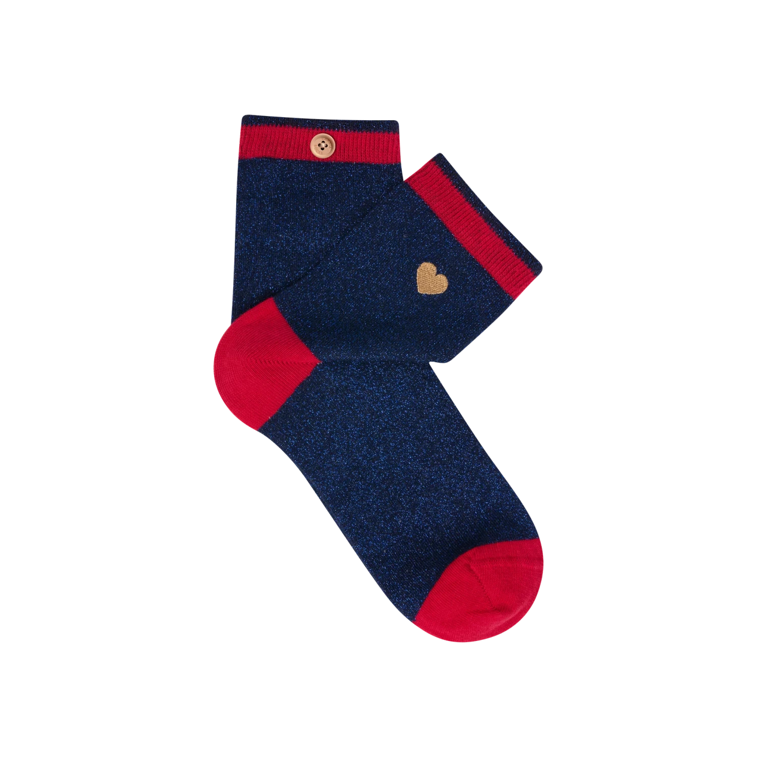 Cabaïa Chaussettes Lurex Femme LEA & SEKOU - Couleur Bleu - En Coton Bio 4 Cabaïa Chaussettes Lurex Femme LEA & SEKOU - Couleur Bleu - En Coton Bio - Image 2