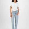 Jean Coupe Vintage EASY GO - En Coton Recyclé Et Biologique -Clothing Discounts Store jean bleu femme12