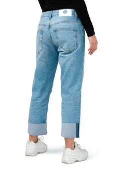 Jean Délavé Mixte RELAX FRED - Bleu Ciel - Fabriqué En Tunisie -Clothing Discounts Store jean delave mixte zoom femme