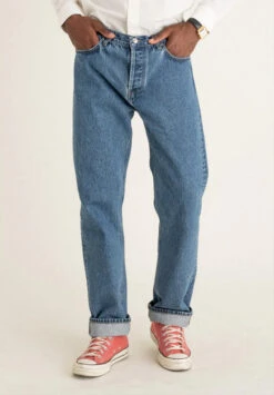 Jean Droit DENVER - Couleur Bleu Clair - En Coton Recyclé