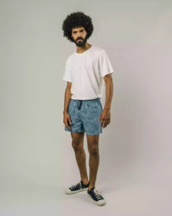 Brava Fabrics Short De Bain Homme Avec Motif CROCODILES - En Bleu - En Polyester Recyclé