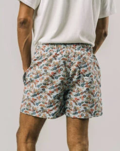 Brava Fabrics Short De Bain Homme Avec Motif STICKERS - En Bleu Ciel - En Polyester Recyclé -Clothing Discounts Store maillot de bain homme motif stickers dos