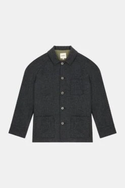 Manteau Court Mixte SAPPORO - Couleur Anthracite - En Laine -Clothing Discounts Store manteau court en laine sapporo gris