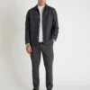Manteau Court Mixte SAPPORO - Couleur Anthracite - En Laine -Clothing Discounts Store manteau court en laine sapporo gris porte