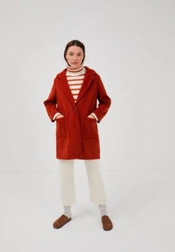 Manteau Hiver Femme SANTIZ - En Polyamide Recyclé - Couleur Rouille