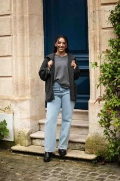 Manteau Laine Femme INNOCENT - En Noir - Fabriqué En Pologne