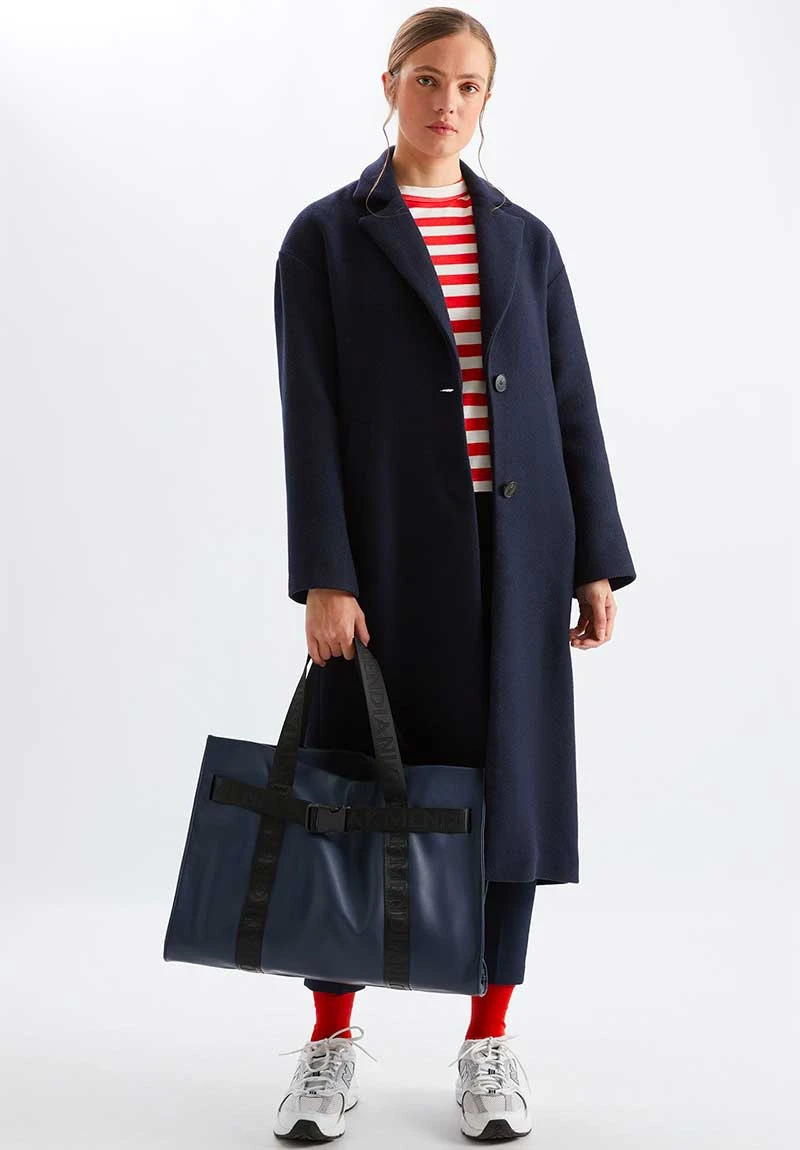 Manteau Long Femme KOKO - En Marine - En Laine 3 Manteau Long Femme KOKO - En Marine - En Laine