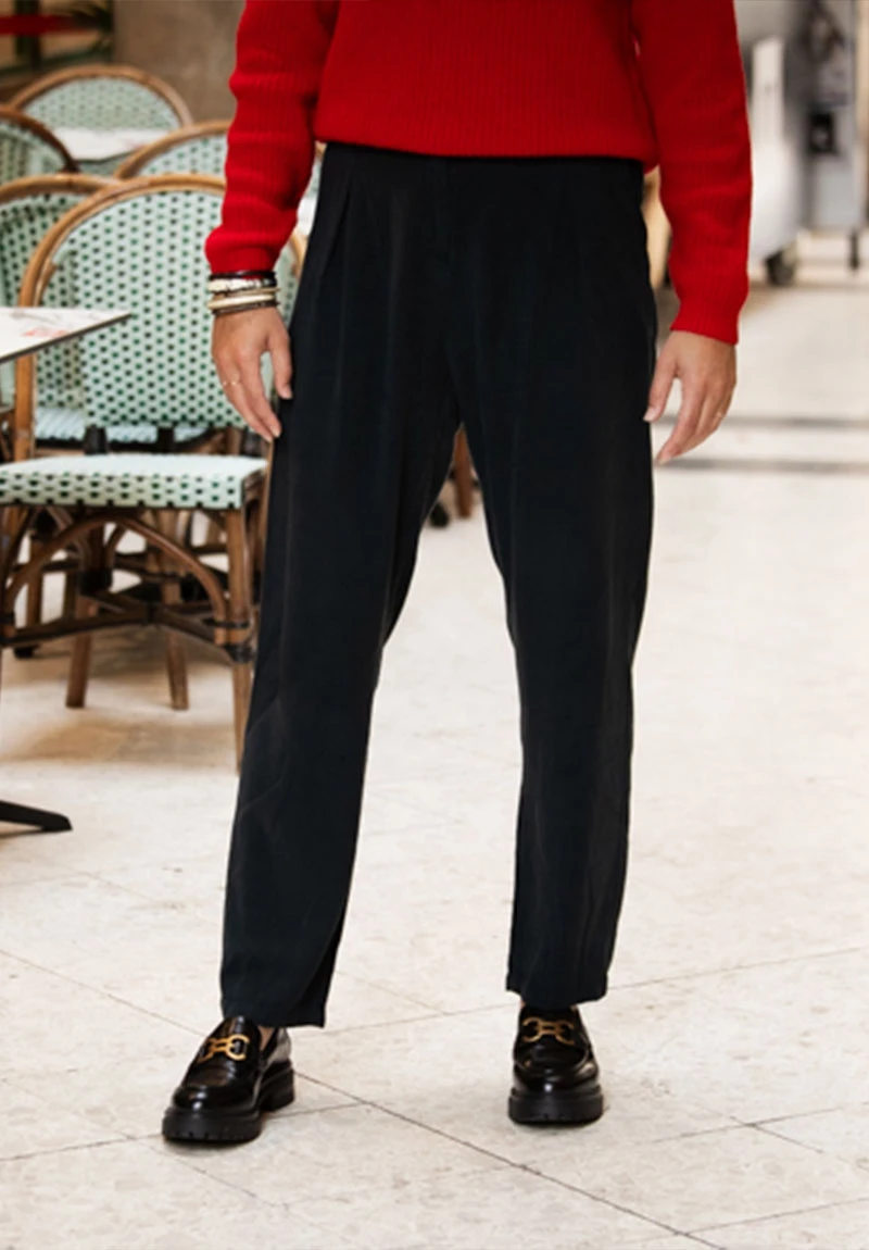 Mocassin Cuir Brillant Noir NOEMIE 4 Mocassin Cuir Brillant Noir NOEMIE - Image 2