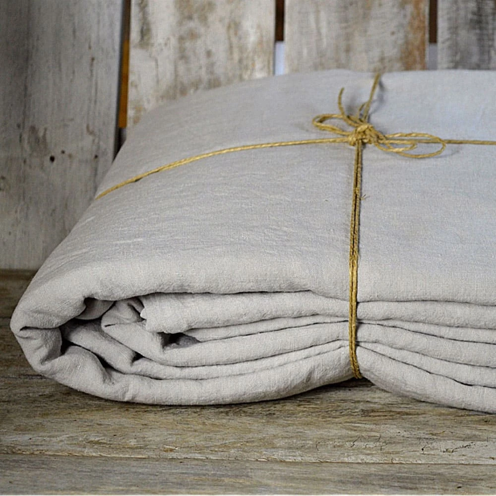 Nappe Celadon En Lin Français - Du 175 X 250 Au 200x400 4 Nappe Celadon En Lin Français - Du 175 X 250 Au 200x400 - Image 2