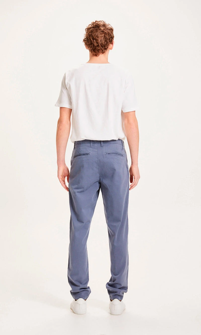 Pantalon Chino Droit Homme CHUCK - En Bleu Gris - En Coton Bio GOTS 4 Pantalon Chino Droit Homme CHUCK - En Bleu Gris - En Coton Bio GOTS - Image 2