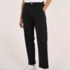 Pantalon Coupe Droite CALLA - En Couleur Noir - En Coton Biologique -Clothing Discounts Store pantalon coupe droite femme noir1
