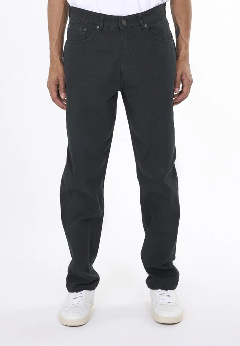 Pantalon Coupe Droite TIM - En Couleur Noir - En Coton Biologique 3 Pantalon Coupe Droite TIM - En Couleur Noir - En Coton Biologique