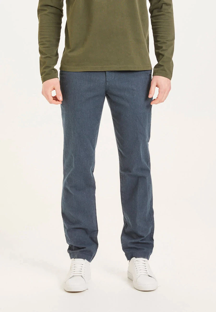 Pantalon En Flanelle Homme LUCAS - En Bleu Nuit - En Coton Biologique 3 Pantalon En Flanelle Homme LUCAS - En Bleu Nuit - En Coton Biologique