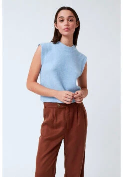 AMT Pantalon Fluide Taille Haute GAIA - En Marron - En Tencel