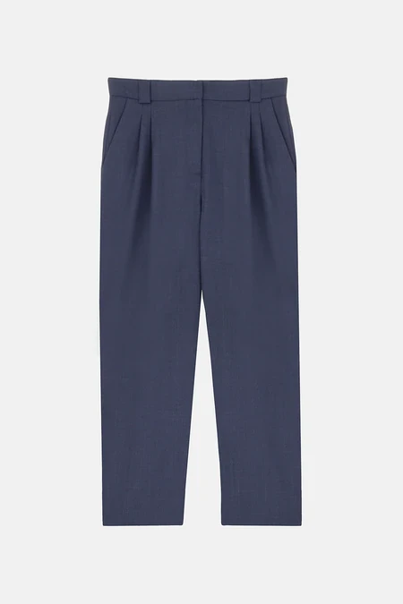 Pantalon Habillé Mixte ATLANTA - En Bleu Marine - En Laine Vierge 3 Pantalon Habillé Mixte ATLANTA - En Bleu Marine - En Laine Vierge