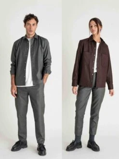 Pantalon En Laine Vierge Mixte STOCKHOLM - En Gris Foncé