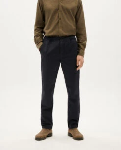 Thinking Mu Pantalon Coton Bio Homme NAVY TRAVEL PANTS - En Marine - Fabriqué En Turquie -Clothing Discounts Store pantalon travel navy