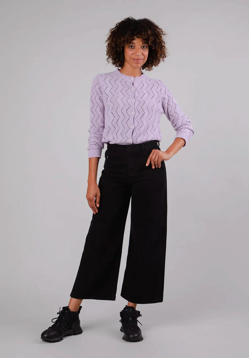 Brava Fabrics Pantalon Wide Leg Femme 5 Pocket - Couleur Noir - En Coton Biologique 5 Brava Fabrics Pantalon Wide Leg Femme 5 Pocket - Couleur Noir - En Coton Biologique - Image 3