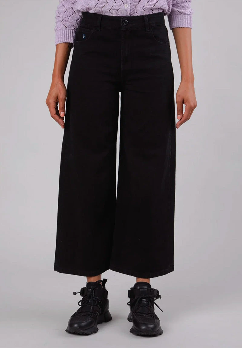 Brava Fabrics Pantalon Wide Leg Femme 5 Pocket - Couleur Noir - En Coton Biologique 3 Brava Fabrics Pantalon Wide Leg Femme 5 Pocket - Couleur Noir - En Coton Biologique