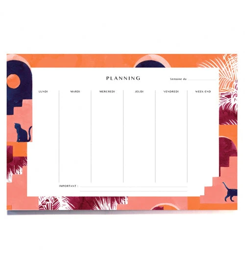 Planning Vierge Par Semaine - Fabriqué En France - En Papier Certifié FSC 3 Planning Vierge Par Semaine - Fabriqué En France - En Papier Certifié FSC