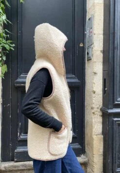 Polaire Avec Capuche PYRÉNÉES - En Laine - En Écru -Clothing Discounts Store polaire avec capuche