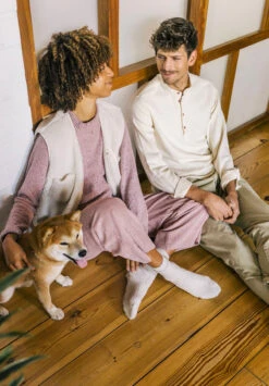 Brava Fabrics Polo Col Mao NUUCK MAO - En Coton Biologique - Fabriqué Au Portugal