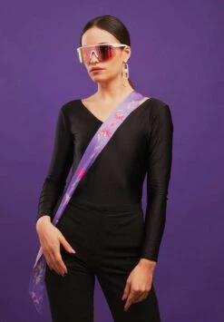 Porte Téléphone Bandoulière - Plusieurs Motifs - Polyester Recyclé -Clothing Discounts Store porte telephone bandouliere viriginie riou violet1