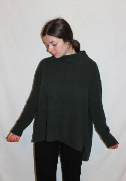 Pull Col Cheminé DOUCEUR - En Plusieurs Coloris - En Laine -Clothing Discounts Store pull col chemine douceur olive2