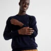 Thinking Mu Pull Col RondHomme ORLANDO - En Plusieurs Coloris - En Coton Biologique Et Recyclé -Clothing Discounts Store pull col rond bleu marine homme orlando