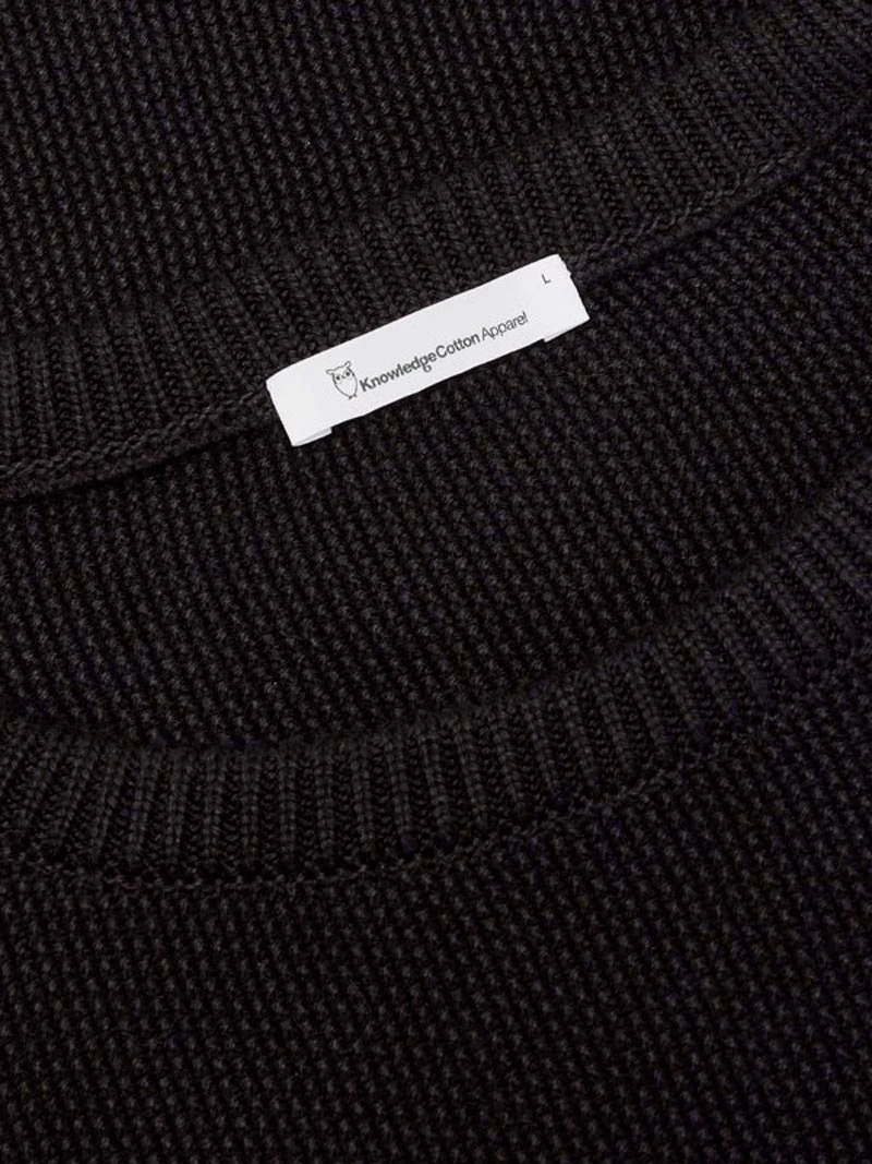 Pull En Coton Bio Homme FIELD - En Noir - Fabriqué En Turquie 5 Pull En Coton Bio Homme FIELD - En Noir - Fabriqué En Turquie - Image 3